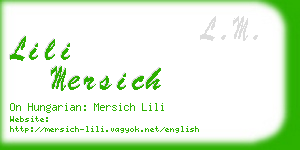 lili mersich business card